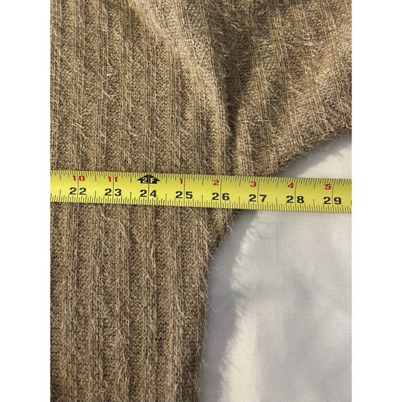 LANE BRYANT Beige Mock Neck Eyelash Knit Sweater Women 18/20 Drop Shoulder NEW - Picture 10 of 11